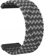 Ремешок нейлоновый GSMIN Braid 22 для Elari KidPhone Fresh (135 мм) (Серо-зеленый)