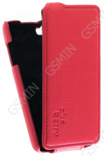 Кожаный чехол для Fly IQ 4409 Era Life 4 Quad Aksberry Protective Flip Case (Красный)