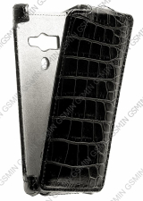 Кожаный чехол для Sony Xperia Acro S / LT26w Armor Case Crocodile (Черный)