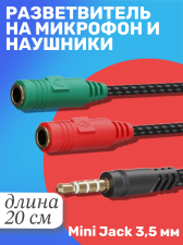 ����� ���������� ������������ ������� AUX �������� GSMIN A06 �� �������� � �������� Mini Jack ���� 3.5 �� ��� ��������� 20 �� (������)