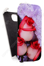 Кожаный чехол для Fly IQ 431 Glory Armor Case (Белый) (Дизайн 104)