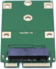 Адаптер GSMIN DP25 M.2 (key B) NGFF SSD на mSATA переходник, преобразователь (Зеленый)