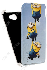 Кожаный чехол для LG Max X155 Aksberry Protective Flip Case (Белый) (Дизайн 1/1)