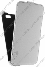 Кожаный чехол для Explay Diamond Aksberry Protective Flip Case (Белый)