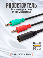 ����� ���������� ������������ ������� AUX �������� GSMIN RT16 �� �������� � �������� Mini Jack ���� 3.5 �� ��� ��������� 20 �� (������)