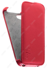 Кожаный чехол для Fly FS405 Stratus 4 Aksberry Protective Flip Case (Красный)