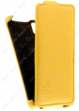 Кожаный чехол для Fly FS452 Nimbus 2 Aksberry Protective Flip Case (Желтый)