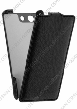 ������� ����� ��� Sony Xperia Z3 Compact Sipo Premium Leather Case - V-Series (׸����)