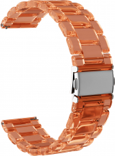 Ремешок акриловый GSMIN Adamantine 20 для Samsung Galaxy Watch 4 Classic 46мм (Оранжевый)