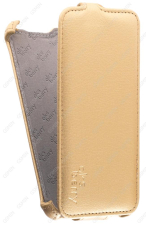 Кожаный чехол для Sony Xperia E5 Aksberry Protective Flip Case (Золотой)