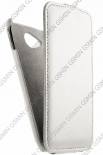 Кожаный чехол для Explay Five Armor Case "Full" (Белый)