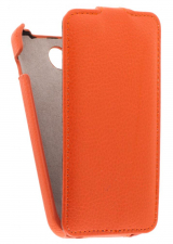 Кожаный чехол для Explay Joy Art Case (Оранжевый)