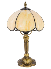 Винтажная настольная лампа с абажуром, светильник для комнаты, кухни, спальни GSMIN GS-28 диаметр 20см высота 35см (Дизайн 1)