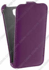 Кожаный чехол для Explay Flame Armor Protective Case (Фиолетовый)