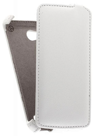 Кожаный чехол для Micromax Q324 Bolt Armor Case (Белый)