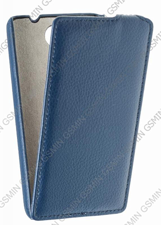 Кожаный чехол для Lenovo A766 Art Case (Синий)