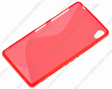 Чехол силиконовый для Sony Xperia Z3 S-Line TPU (Красный)