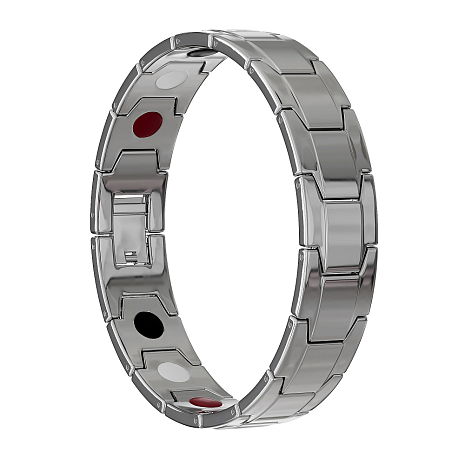 Биомагнитный браслет GSMIN Magnetic Chain (Серебристый)