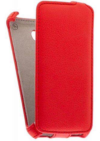Кожаный чехол для Micromax Q324 Bolt Armor Case (Красный)