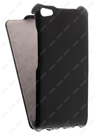 Кожаный чехол для Meizu U20 Aksberry Protective Flip Case (Черный)
