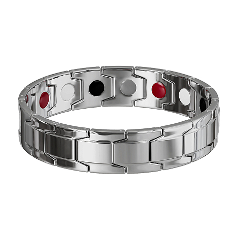 Биомагнитный браслет GSMIN Magnetic Chain (Серебристый)