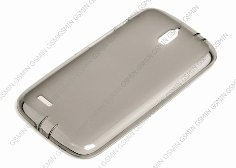 Чехол силиконовый для Huawei Ascend G610 TPU Прозрачно-Матовый (Черный)