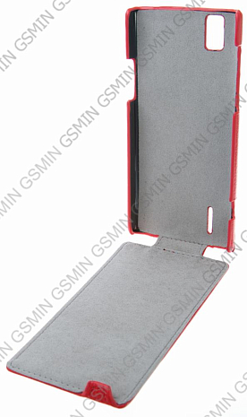 Кожаный чехол для Huawei Ascend P2 Art Case (Красный)