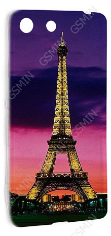 Чехол силиконовый для Sony Xperia M5 TPU (Прозрачный) (Дизайн 154)