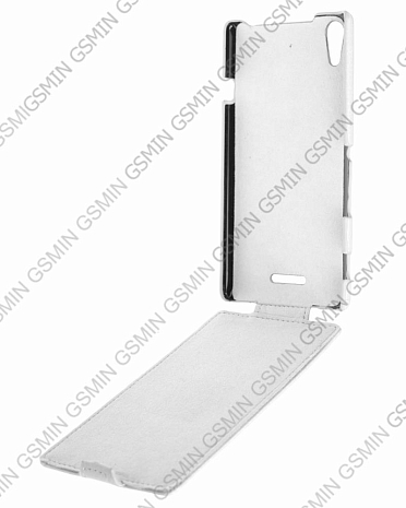 Кожаный чехол для Sony Xperia T3 Art Case (Белый)