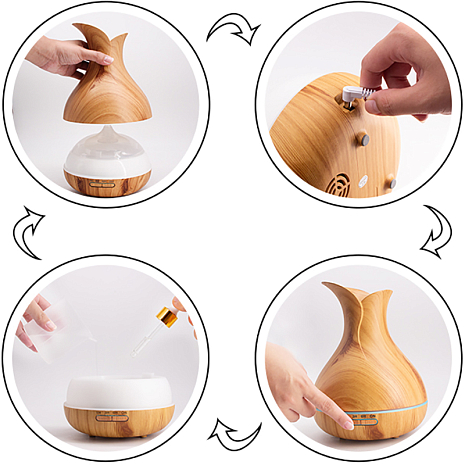 Арома увлажнитель воздуха GSMIN Tall Vase 4 (Светлый)