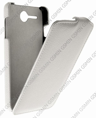 Кожаный чехол для Lenovo A680 Art Case (Белый)