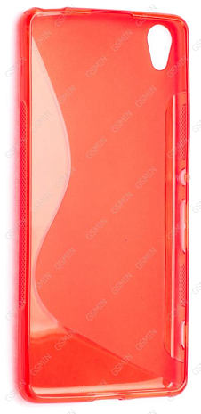 Чехол силиконовый для Sony Xperia XA S-Line TPU (Красный)