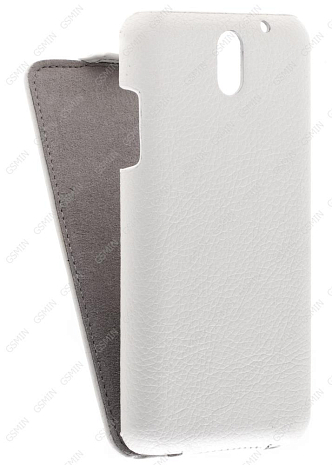 Кожаный чехол для HTC Desire 610 Art Case (Белый)