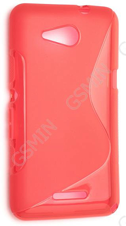 Чехол силиконовый для Sony Xperia E4g S-Line TPU (Красный)