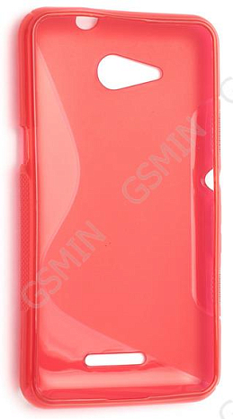 Чехол силиконовый для Sony Xperia E4g S-Line TPU (Красный)