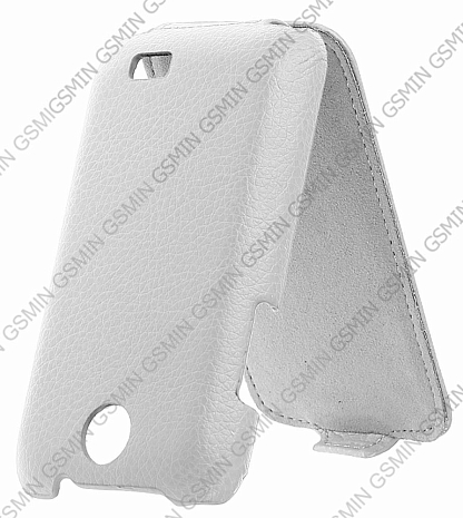 Кожаный чехол для Lenovo A269i Art Case (Белый)