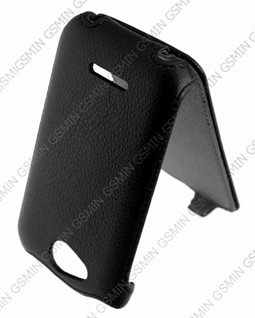 Кожаный чехол для Explay Joy TV Gecko Case (Черный)