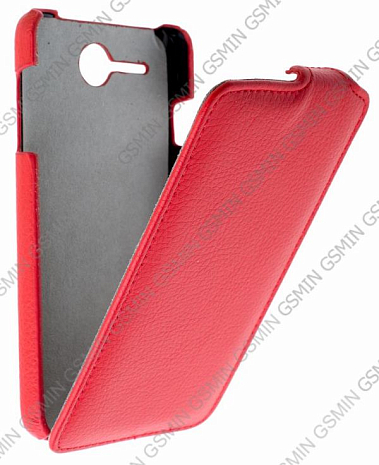 Кожаный чехол для Lenovo A680 Art Case (Красный)