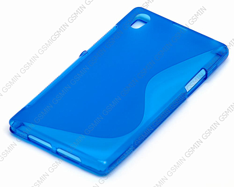 Чехол силиконовый для Sony Xperia M2 S-Line TPU (Синий)