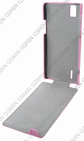 Кожаный чехол для Huawei Ascend P2 Art Case (Розовый)