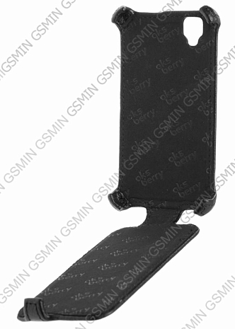 Кожаный чехол для Explay Bit Aksberry Protective Flip Case (Чёрный)