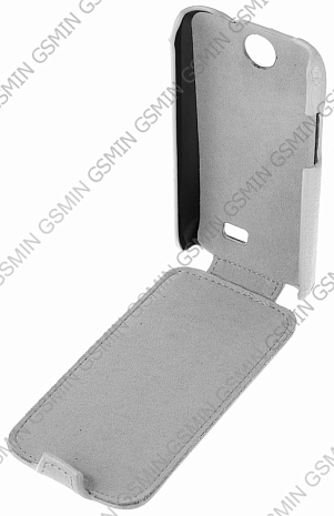 Кожаный чехол для Lenovo A269i Art Case (Белый)