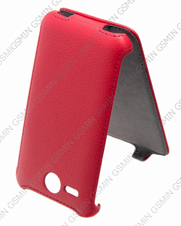 Кожаный чехол для Lenovo A529 Armor Case (Красный)