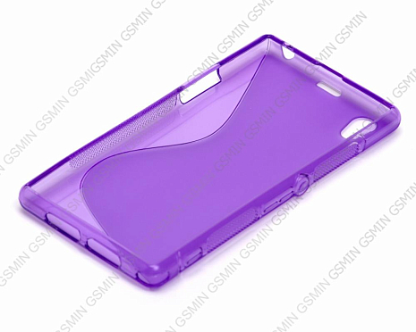 Чехол силиконовый для Sony Xperia M2 S-Line TPU (Фиолетовый)