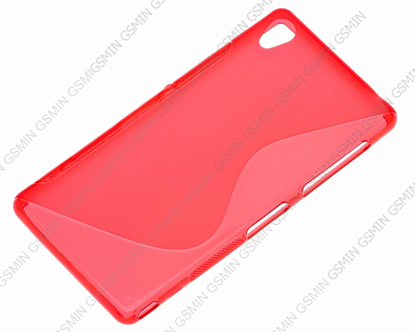 Чехол силиконовый для Sony Xperia Z3 S-Line TPU (Красный)