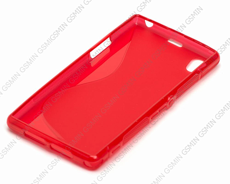 Чехол силиконовый для Sony Xperia M2 S-Line TPU (Красный)