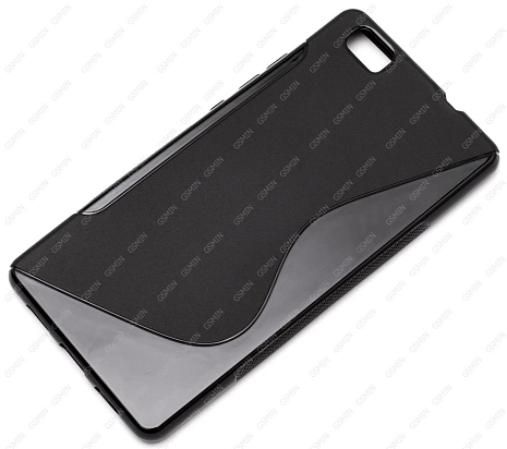 Чехол силиконовый для Huawei P8 Lite S-Line TPU (Черный)