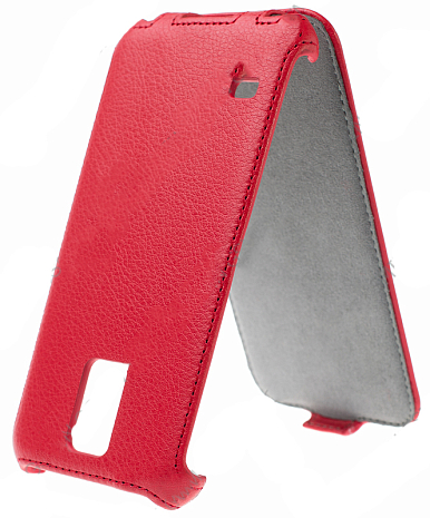 Кожаный чехол для Samsung Galaxy S5 SmartBuy Ultimate Case (Красный)