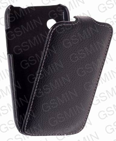 Кожаный чехол для Lenovo S680 Art Case (Черный)