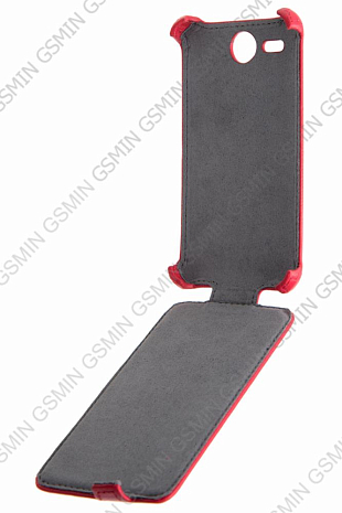 Кожаный чехол для Lenovo A529 Armor Case (Красный)